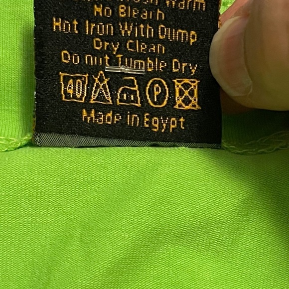 Adam Organic Cotton Egyptian style women’s size small shirt lime color shirt - Picture 10 of 16